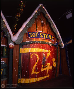 Santa's Sleigh Ride at Sundown Adventureland theme park in Nottinghamshire, UK