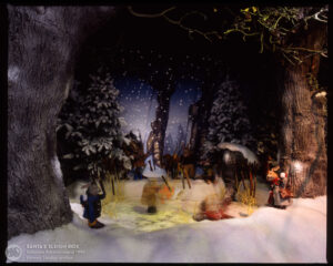 Santa's Sleigh Ride at Sundown Adventureland theme park in Nottinghamshire, UK