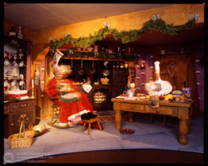 Santa's Sleigh Ride at Sundown Adventureland theme park in Nottinghamshire, UK