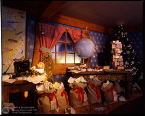Santa's Sleigh Ride at Sundown Adventureland theme park in Nottinghamshire, UK