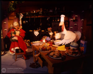 Santa's Sleigh Ride at Sundown Adventureland theme park in Nottinghamshire, UK