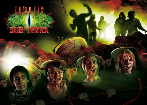 Promotional artwork Nemesis: Sub-Terra (© Alton Towers)