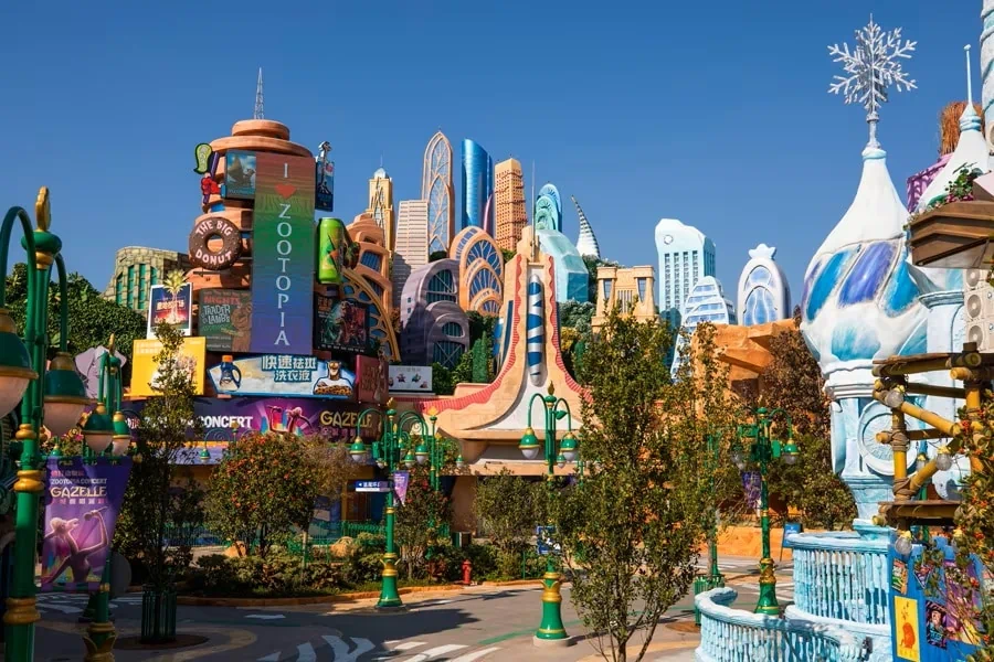 Shanghai Disneyland Zootopia skyline