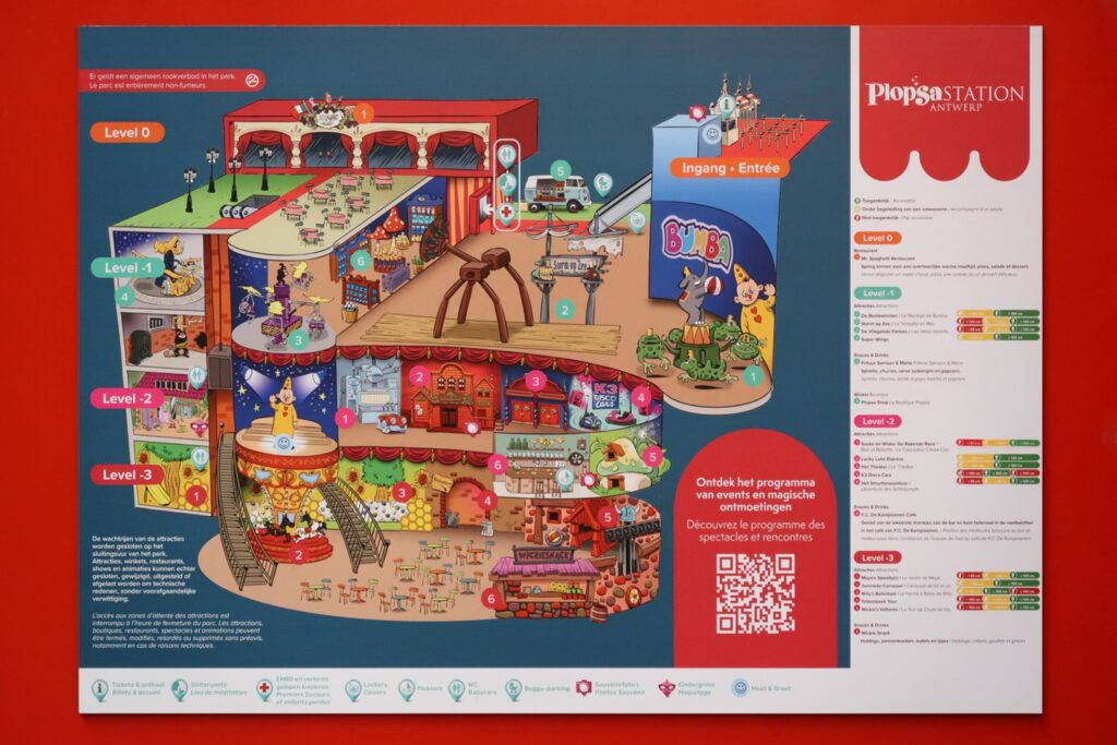 Plopsa Station Antwerp plattegrond
