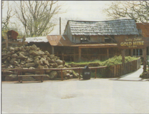 Nutty Jake's Mine Train exterior at Oakwood theme park